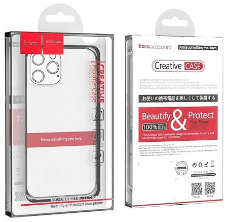 Чехол силиконовый для iPhone 13 Pro Max (6.7), Light series TPU, HOCO, прозрачный