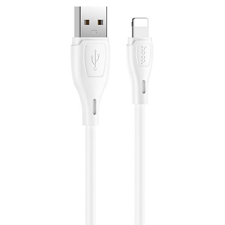 USB дата кабель Lightning, HOCO, X61, силиконовый,  белый