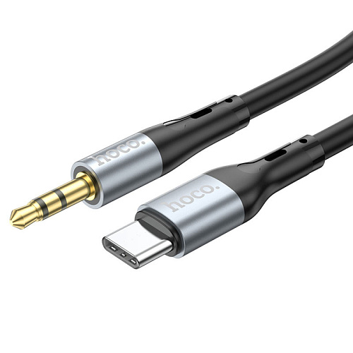 AUX Audio кабель 3,5 мм на Type-C, UPA22, HOCO, черный