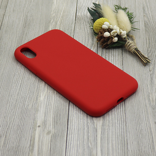 Чехол - накладка для iPhone XR, Silicon Case, без лого, красный