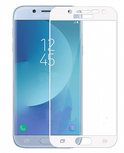 Защитное стекло на Samsung J330FN, Galaxy J3 (2017), 3D Fiber, белый, X-CASE