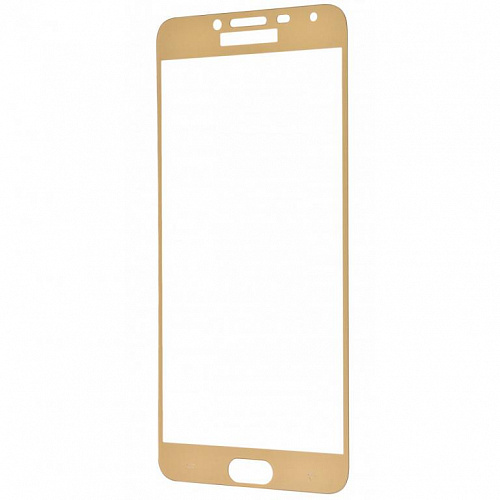 Защитное стекло на Samsung J700F, Galaxy J7/J7 Neo/J7 Duo, Silk Screen, 2.5D, золото, X-CASE