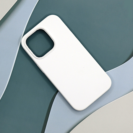 Чехол-накладка для iPhone 14 Pro, Silicon Case, без лого, белый
