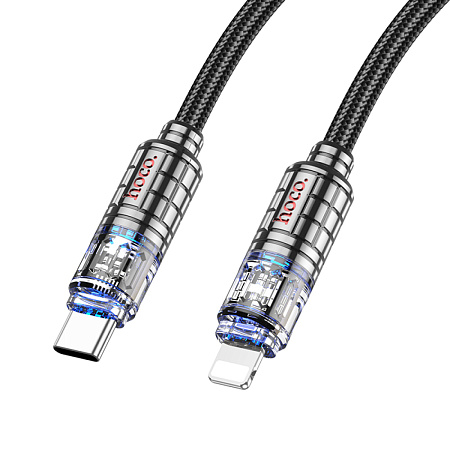Кабель Lightning to Type-C (PD), HOCO, U122, 1.2м, черный