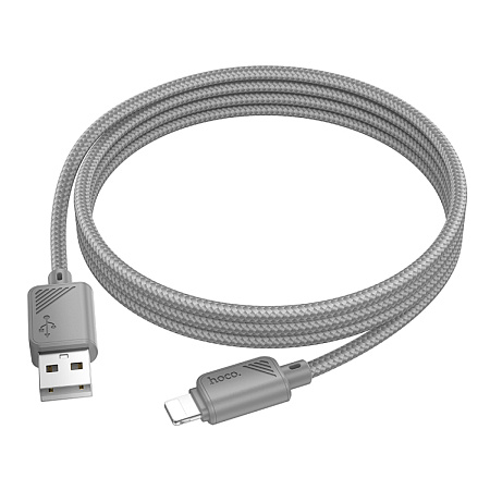 USB дата кабель Lightning, HOCO, X113, 1м, серый