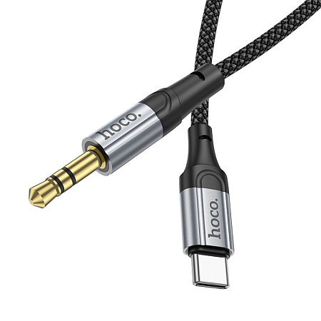 AUX Audio кабель 3,5 мм на Type-C, UPA26, HOCO, черный