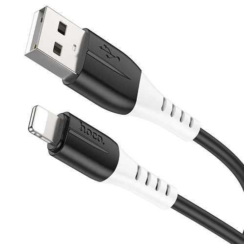 USB дата кабель Lightning, HOCO, X82, 1м, силиконовый, черный
