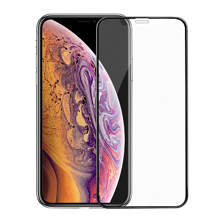 Защитное стекло на iPhone XS Max/11 Pro Max (A14), HOCO, Super smooth full screen frosted, черное