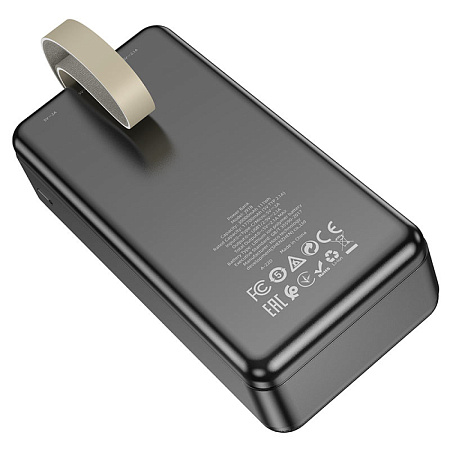 Универсальный Доп. Аккумулятор 30000mAh, J91B, HOCO,  выход 2 USB (2.1A), вход Micro/Type-C, черный