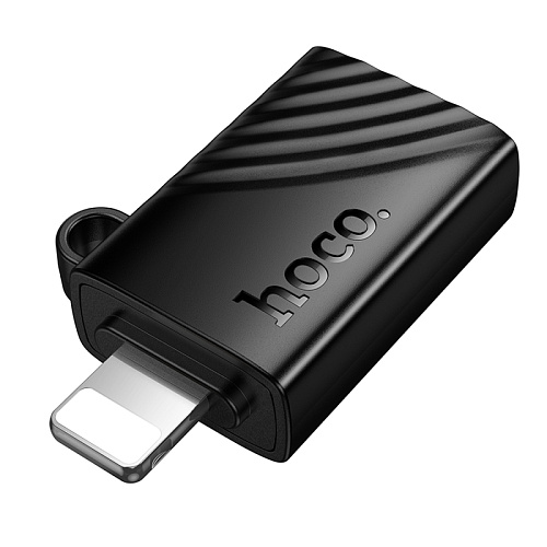 Картридер Lightning, HB53, HOCO, поддержка microSD карт, черный