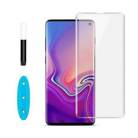 Защитное стекло на Samsung Galaxy S10, ультрафиолет, прозрачное, X-CASE