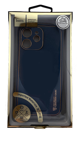 Чехол силиконовый для IPhone 11, Graceful Leather series, HOCO, синий
