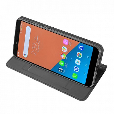 Чехол-книжка для Asus Zenfone 5 Lite, ZC600KL, DU DU, боковой, серый
