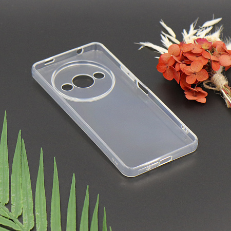 Чехол силиконовый для Xiaomi Redmi A3 (4G) / A3X / Poco C61 (4G), c защитой камеры, X-CASE, прозрачный