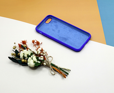 Чехол - накладка для iPhone 7/8/SE (2020), Silicon Case, без лого, пурпурно-синий