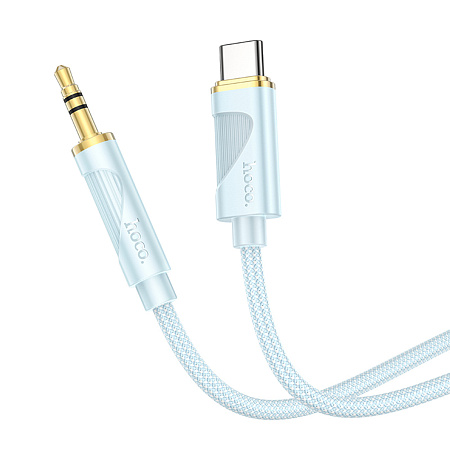AUX Audio кабель 3,5 мм на Type-C, UPA30, HOCO, синий