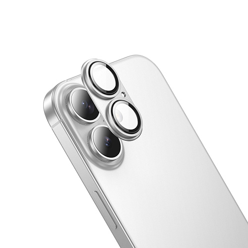 Защитное стекло для iPhone 17, V16, HOCO, на заднюю камеру, алюминий, серебряный