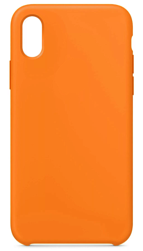 Чехол-накладка для iPhone XS Mas, Silicon Case, оранжевый