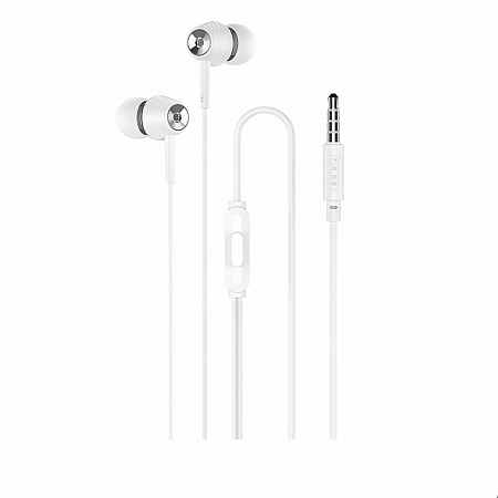 Проводные наушники M70 Graceful universal earphones with mic,hoco, белые