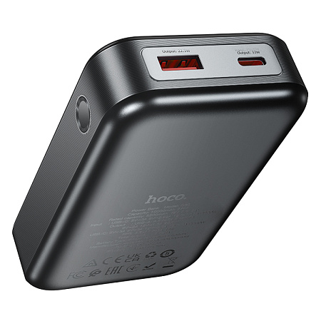 Универсальный Доп. Аккумулятор 10000mAh, Q30, HOCO, 1 USB-A 22.5W, 1 PD 33W, с дисплеем, серый