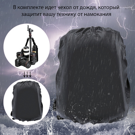 Рюкзак водонепроницаемый для фотоаппарата, камеры и др., PULUZ, черный