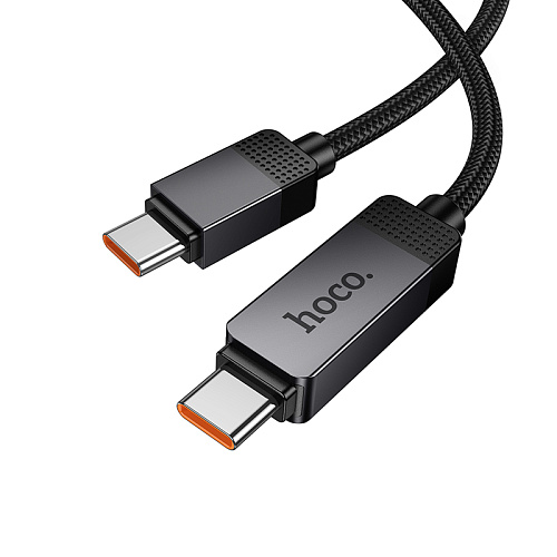 Кабель Type-C на Type-C, HOCO, U154, 60W, 1.2м, с дисплеем, черный