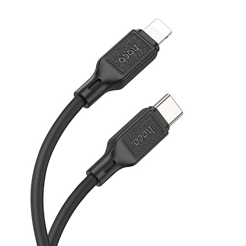 Кабель Lightning to Type-C (PD), HOCO, X90, 1м, силиконовый, черный