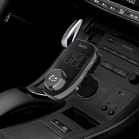 Bluetooth FM модулятор, E45, HOCO, черный