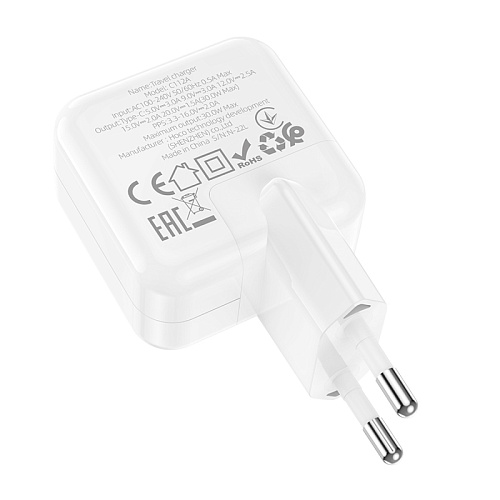 Сетевое зарядное устройство, 1 PD 35W (C112A), HOCO, белый