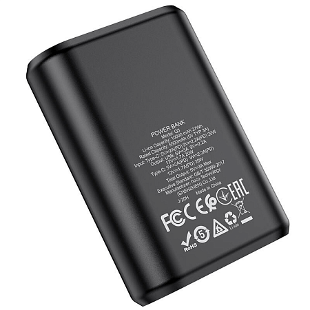 Универсальный Доп. Аккумулятор 10000mAh, Q3, HOCO, 1 PD 20W, черный