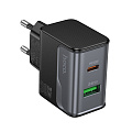Сетевое зарядное устройство, 1 PD 30W + 1 USB 3.0 QC (CS73A), HOCO, черный
