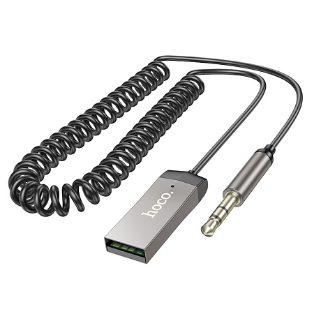 Bluetooth Receiver, E78, HOCO, металлический серый