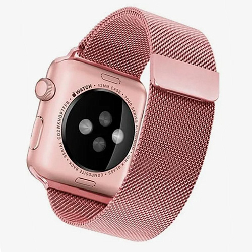 Ремешок на руку для Apple Watch 38/40/41/42 мм, HOCO, WA03, Milanese loop, розовое золото