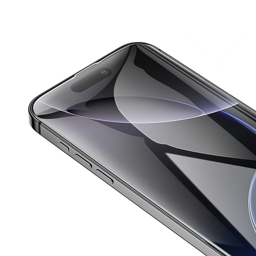Защитное стекло для iPhone 16 Pro/17, A777, HOCO, HD, рамка черная