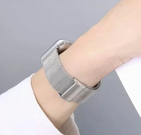 Ремешок на руку для Apple Watch 38/40/41/42 мм, HOCO, WA03, Milanese loop, серый