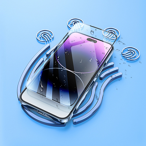Защитное стекло для iPhone 14 Pro, G777, HOCO, anti-static, черное