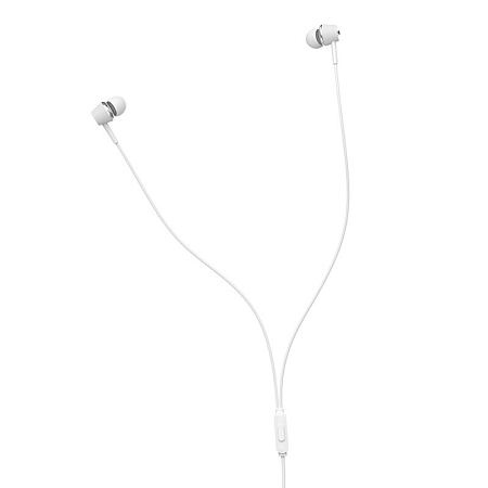 Проводные наушники M70 Graceful universal earphones with mic,hoco, белые