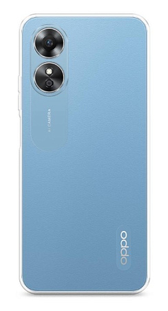 Чехол силиконовый для OPPO A17/A17k, с защитой камеры, X-CASE, прозрачный