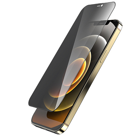 Защитное стекло на iPhone 12 Pro Max (6.7) G15, HOCO, Guardian shield series full-screen anti-spy, черное