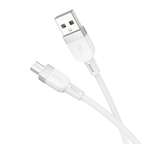 USB Кабель Micro, HOCO, X109, силиконовый, 1м, белый