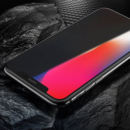Защитное стекло на iPhone XS Max/11 Pro Max (A13), Shatterproof edges full screen anti-spy, черное