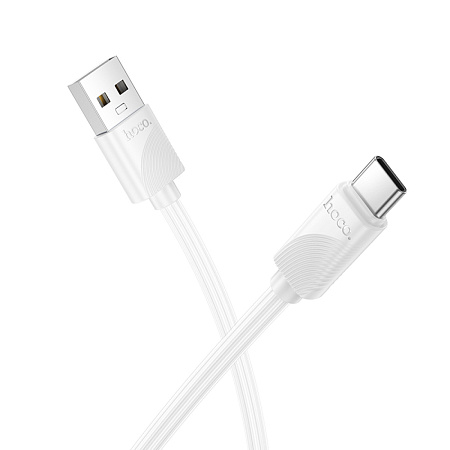 USB Кабель Type-C, HOCO, X114, длина 1 метр, ток до 3А, цвет белый