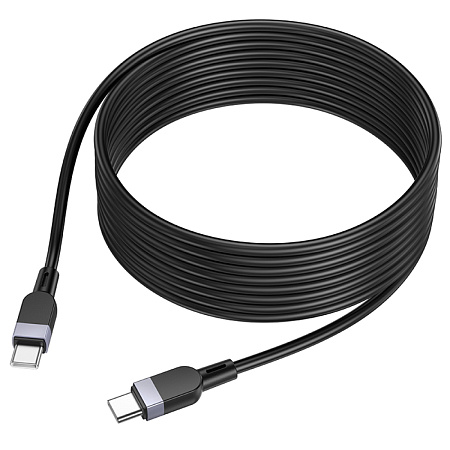 Кабель Type-C на Type-C, HOCO, X109, силиконовый, 3м, 60W, черный