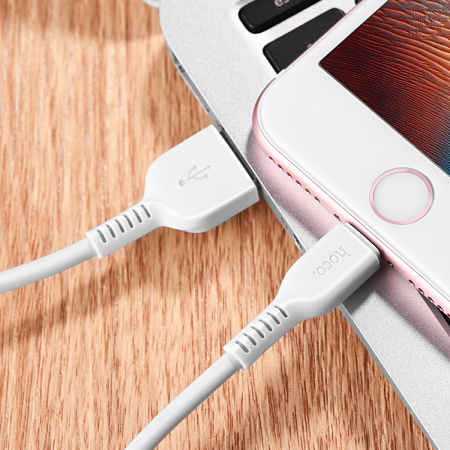 USB дата кабель Lightning, HOCO, X20, 2M, белый