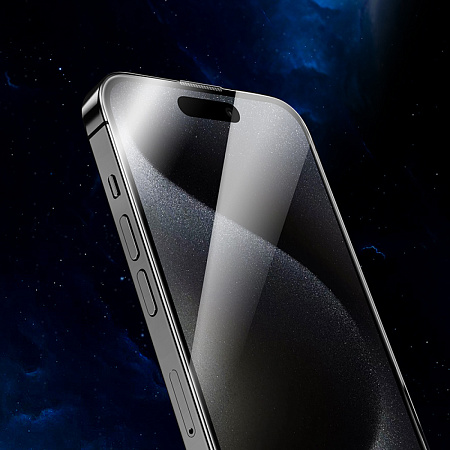 Защитное стекло для iPhone 16 Pro Max, A34, HOCO, 9D large arc dustproof glass, черное
