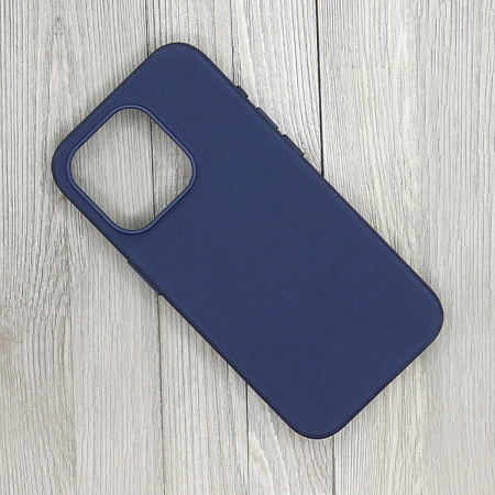 Чехол-накладка для iPhone 15 Pro Max, тканевый, магнитный (MagSafe), без лого, X-CASE, темно-синий