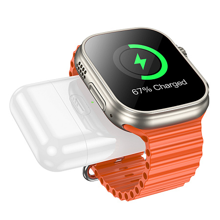 Универсальный Доп. Аккумулятор 1000mAh, J120, HOCO, зарядное устройство для iWatch, белый