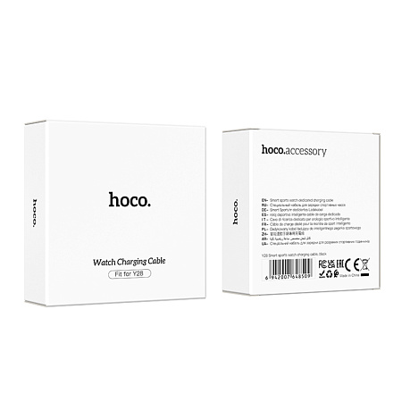 Зарядка для умных часов Y28 Smart watch, HOCO, длина кабеля: 60cm, черный