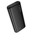 Универсальный Доп. Аккумулятор 10000mAh, J158A, HOCO, выход: 2 USB: 5V/2, черный