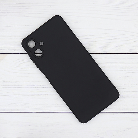 Чехол силиконовый для Samsung Galaxy A06, с микрофиброй внутри, с защитой камеры, X-CASE, черный